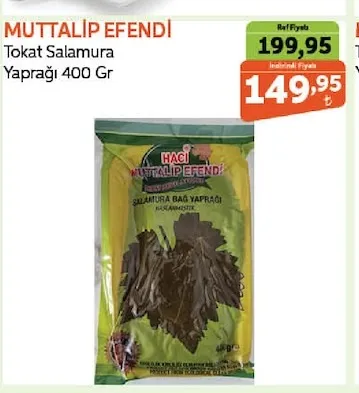Muttalip Efendi Tokat Salamura Yaprağı 400 Gr
