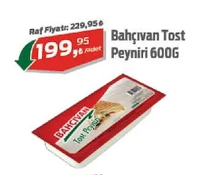 Bahçıvan Tost Peyniri 600G