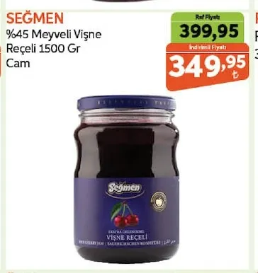 Seğmen %45 Meyveli Vişne Reçeli 1500 Gr
