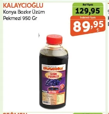 Kalaycıoğlu Konya Bozkır Üzüm Pekmezi 950 Gr