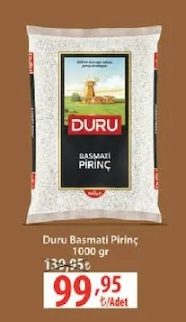 Duru Basmati Pirinç 1000 Gr