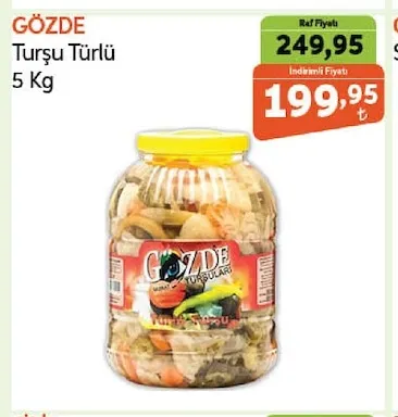 Gözde Turşu Türlü 5 Kg