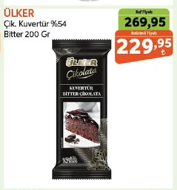 Ülker Çik. Kuvertür %54 Bitter 200 Gr