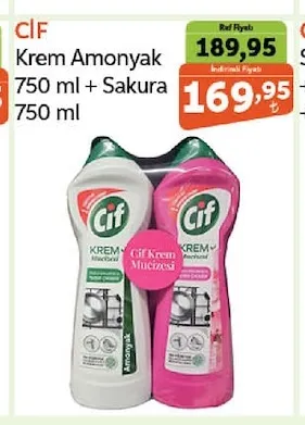 Cif Krem Amonyak 750 Ml + Sakura 750 Ml