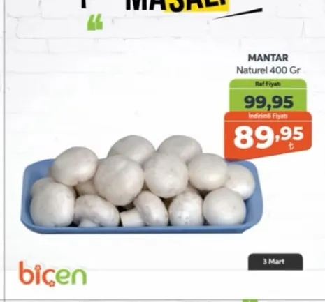 Mantar Naturel 400 Gr