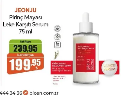 Jeonju Pirinç Mayası Leke Karşıtı Serum 75 Ml