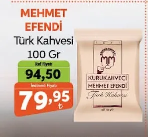Mehmet Efendi Türk Kahvesi 100 Gr