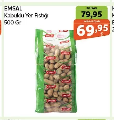 Emsal Kabuklu Yer Fıstığı 500 Gr