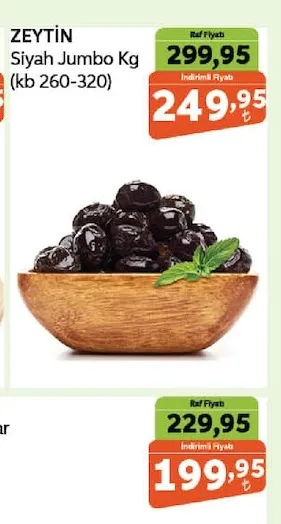 Zeytin Siyah Jumbo Kg (Kb 260-320)