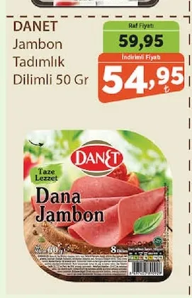 Danet Jambon Tadımlık Dilimli 50 Gr