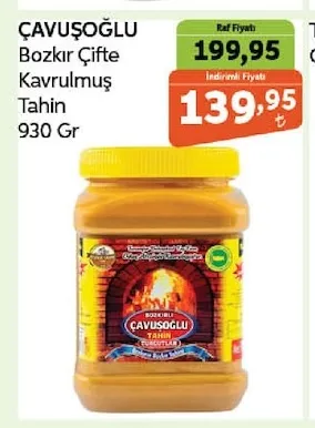 Çavuşoğlu Bozkır Çifte Kavrulmuş Tahin 930 Gr