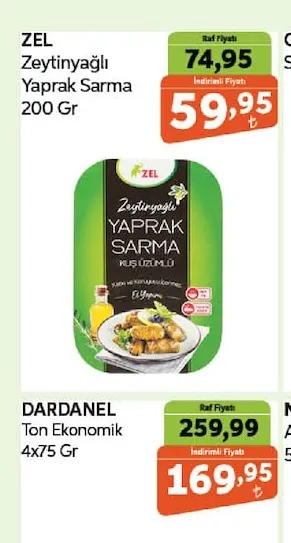 Zel Zeytinyağlı Yaprak Sarma 200 Gr