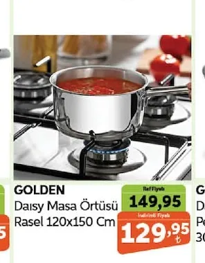 Golden Daisy Masa Örtüsü Rasel 120X150 Cm