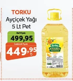 Torku Ayçiçek Yağı 5 Lt Pet