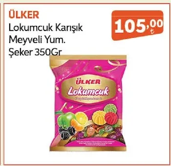 Ülker Lokumcuk Karışık Meyveli Yum. Şeker 350Gr