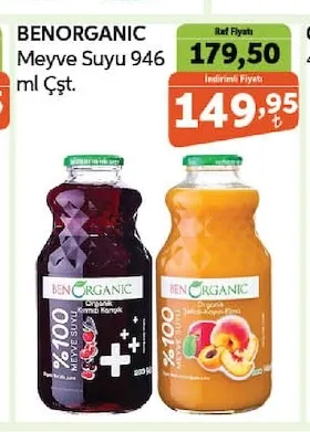 Benorganic Meyve Suyu 946 Ml Çşt.