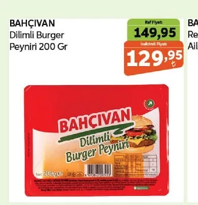Bahçivan Dilimli Burger Peyniri 200 Gr