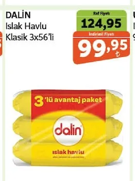Dalin Islak Havlu Klasik 3X56'Lı