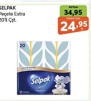 Selpak Peçete Extra 20'Li Çşt.
