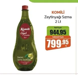 Komili Zeytinyağı Sızma 2 Lt