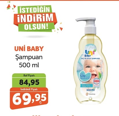 Uni Baby Şampuan 500 Ml
