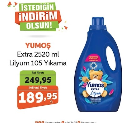 Yumoş Extra 2520 Ml Lilyum 105 Yıkama