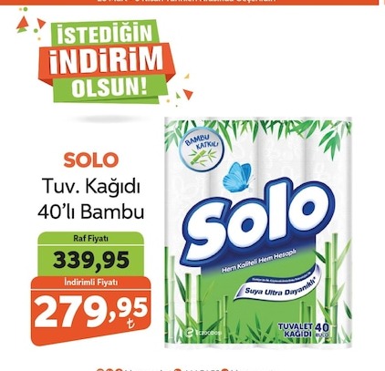 Solo Tuv. Kağıdı 40'Lı Bambu
