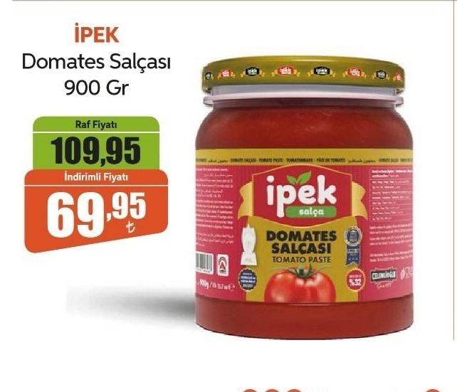 İpek Domates Salçası 900 Gr