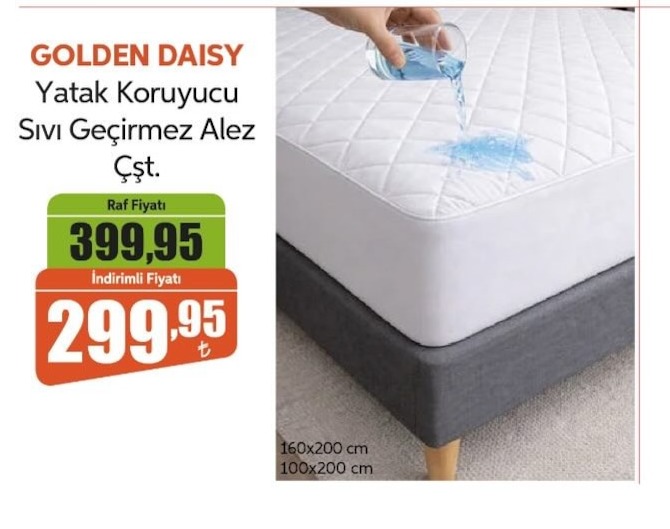 Golden Daisy Yatak Koruyucu Sıvı Geçirmez Alez Çst
