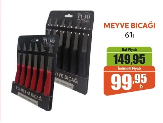 Tujo Meyve Bıçağı 6'Lı