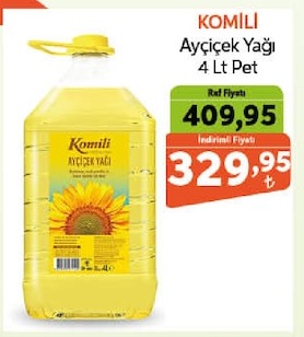 Komili Ayçiçek Yağı 4 Lt Pet