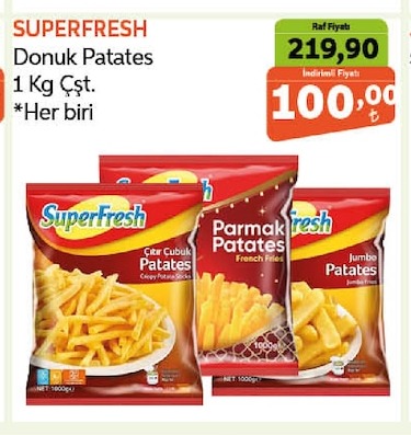 Superfresh Donuk Patates 1 Kg Çşt.