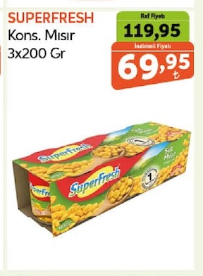 Superfresh Kons. Mısır 3X200 Gr