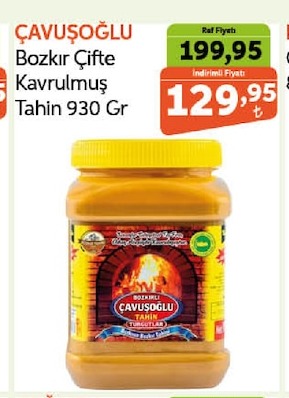 Çavuşoğlu Bozkır Çifte Kavrulmuş Tahin 930 Gr