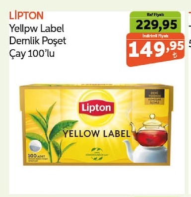 Lipton Yellpw Label Demlik Poşet Çay 100'Lü