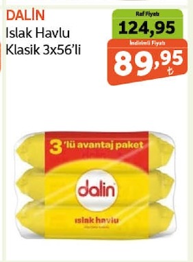 Dalin Islak Havlu Klasik 3X56'Lı