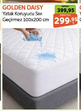 Golden Daisy Yatak Koruyucu Sıvı Geçirmez 100X200 Cm