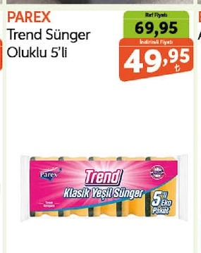 Parex Trend Sünger Oluklu 5'Li