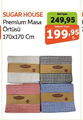 Sugar House Premium Masa Örtüsü 170X170 Cm
