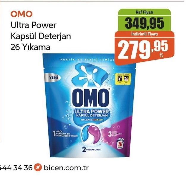 Omo Ultra Power Kapsül Deterjan 26 Yıkama
