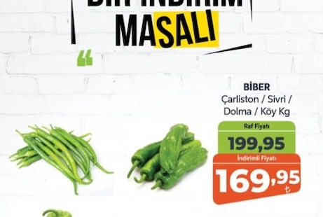 Biber Çarlıston / Sivri / Dolma / Köy Kg