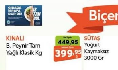 Kınalı B. Peynir Tam Yağlı Klasik Kg