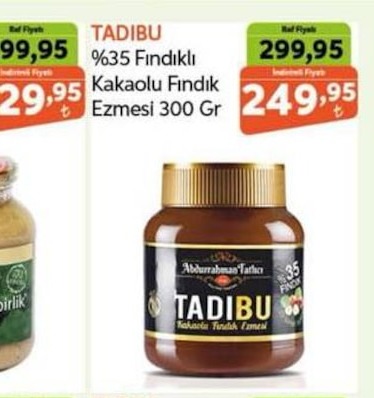 Tadibu %35 Fındıklı Kakaolu Fındık Ezmesi 300 Gr