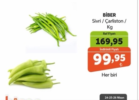 Biber Sivri / Çarlston Kg