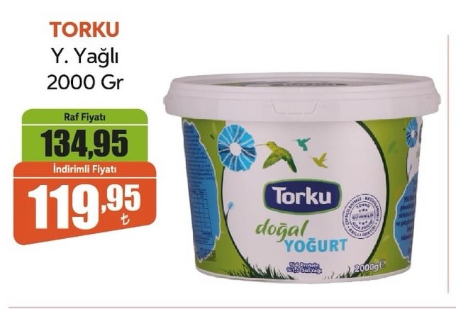 Torku Y. Yağlı Yoğurt 2000 Gr