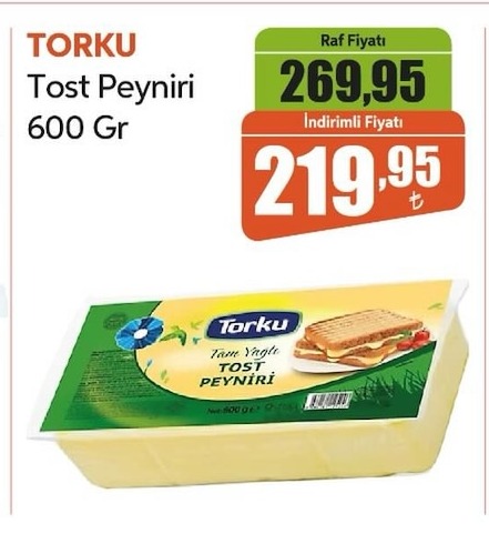 Torku Tost Peyniri 600 Gr
