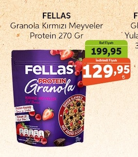 Fellas Granola Kırmızı Meyveler Protein 270 Gr