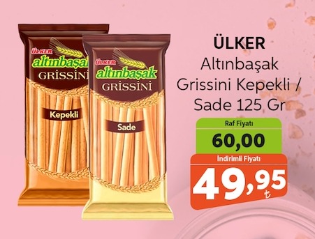 Ülker Altinbaşak Grissini Kepekli / Sade 125 Gr