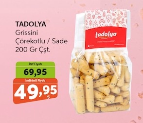 Tadolya Grissini Çörekotlu / Sade 200 Gr Çşt.