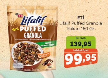 Eti Lifalif Puffed Granola Kakao 160 Gr